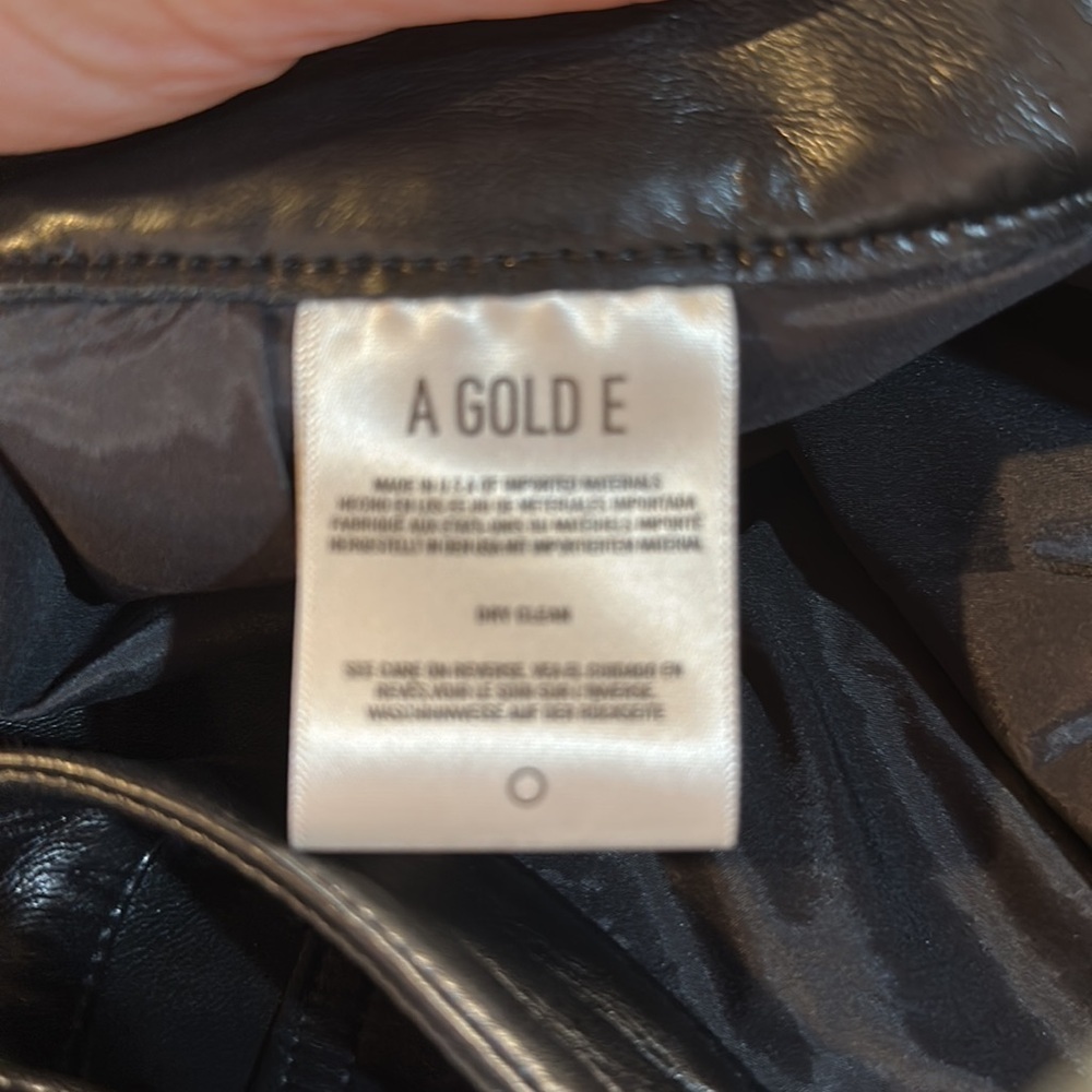 Agolde Recycled Leather Fitted 90's in Detox size 28 Excellent Condition - Picture 8 of 10